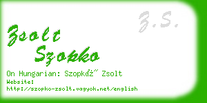 zsolt szopko business card